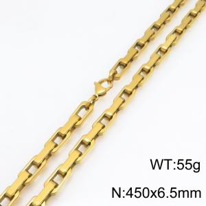 SS Gold-Plating Necklace - KN303600-Z
