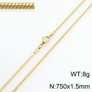 Stainless steel octagonal snake necklace - KN303669-Z