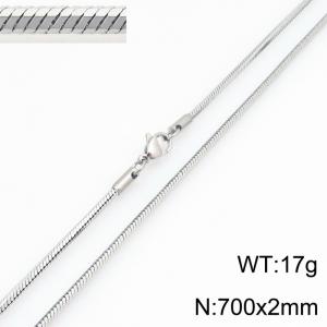 Stainless steel octagonal snake necklace - KN303680-Z