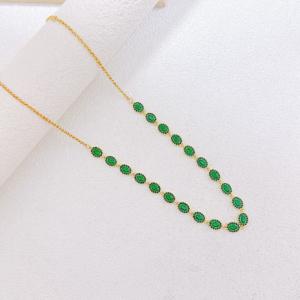 Stainless Steel Stone Necklace - KN303712-SXSJ