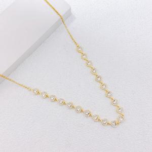 Stainless Steel Stone Necklace - KN303717-SXSJ