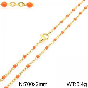 Stainless Steel Resin Necklace - KN303741-Z