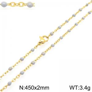 Stainless Steel Resin Necklace - KN303743-Z