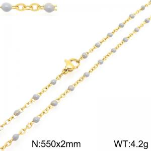 Stainless Steel Resin Necklace - KN303745-Z