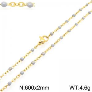 Stainless Steel Resin Necklace - KN303746-Z