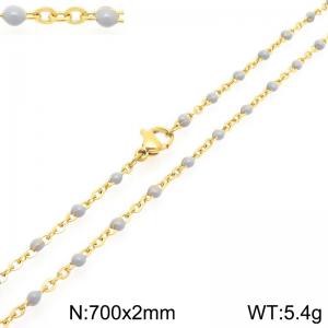 Stainless Steel Resin Necklace - KN303748-Z