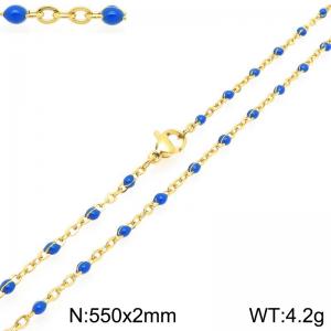 Stainless Steel Resin Necklace - KN303752-Z