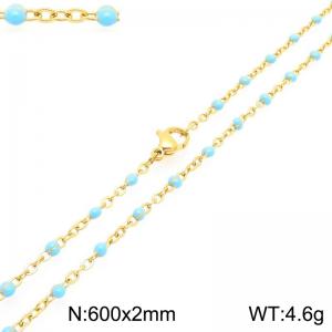 Stainless Steel Resin Necklace - KN303760-Z