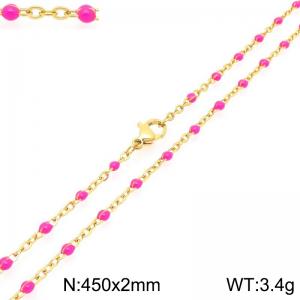 Stainless Steel Resin Necklace - KN303764-Z