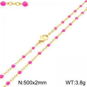 Stainless Steel Resin Necklace - KN303765-Z
