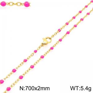 Stainless Steel Resin Necklace - KN303769-Z