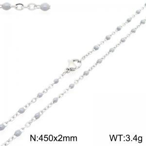 Stainless Steel Resin Necklace - KN303778-Z