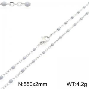 Stainless Steel Resin Necklace - KN303780-Z
