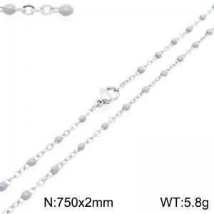 Stainless Steel Resin Necklace - KN303784-Z