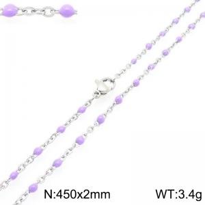 Stainless Steel Resin Necklace - KN303785-Z