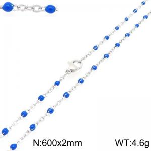 Stainless Steel Resin Necklace - KN303802-Z