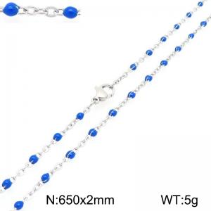 Stainless Steel Resin Necklace - KN303803-Z