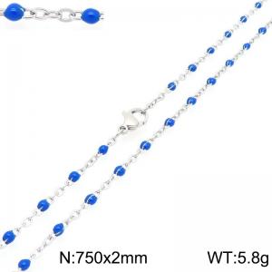 Stainless Steel Resin Necklace - KN303805-Z