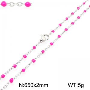 Stainless Steel Resin Necklace - KN303810-Z