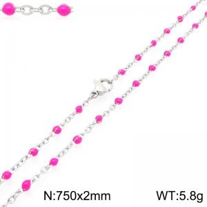 Stainless Steel Resin Necklace - KN303812-Z