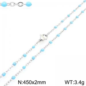 Stainless Steel Resin Necklace - KN303813-Z