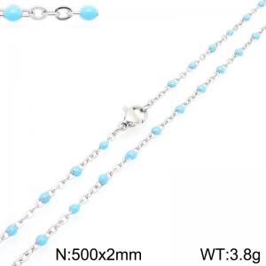 Stainless Steel Resin Necklace - KN303814-Z