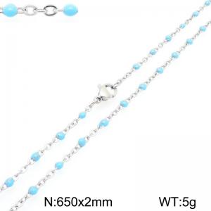 Stainless Steel Resin Necklace - KN303817-Z