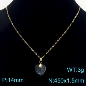 Stainless Steel Stone & Crystal Necklace - KN303927-SS