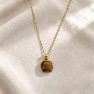 SS Gold-Plating Necklace - KN304654-SXSJ