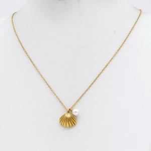 SS Gold-Plating Necklace - KN304671-CQ