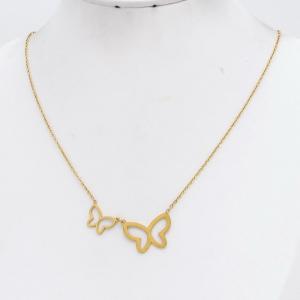 SS Gold-Plating Necklace - KN304676-CQ