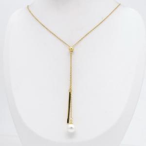 SS Gold-Plating Necklace - KN304685-CQ