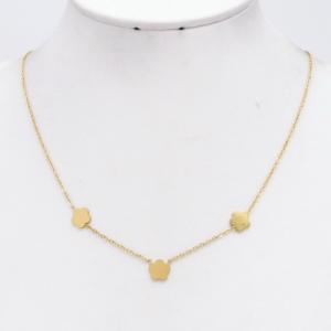 SS Gold-Plating Necklace - KN304698-CQ