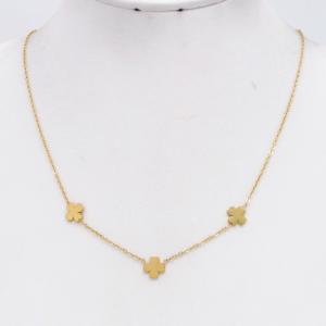 SS Gold-Plating Necklace - KN304699-CQ