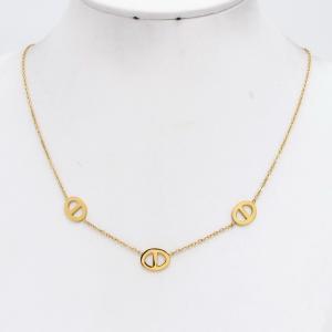 SS Gold-Plating Necklace - KN304700-CQ