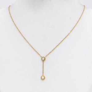 SS Gold-Plating Necklace - KN304702-CQ