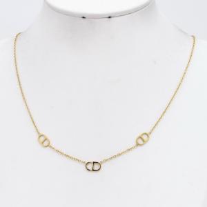 SS Gold-Plating Necklace - KN304705-CQ