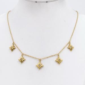 Stainless Steel Stone Necklace - KN304779-HM