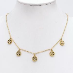 Stainless Steel Stone Necklace - KN304788-HM