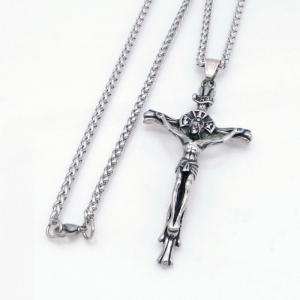Stainless Steel Necklace - KN304816-GSD
