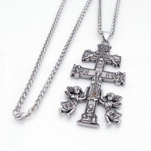 Stainless Steel Necklace - KN304829-GSD