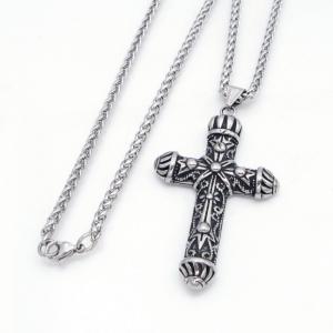 Stainless Steel Necklace - KN304833-GSD