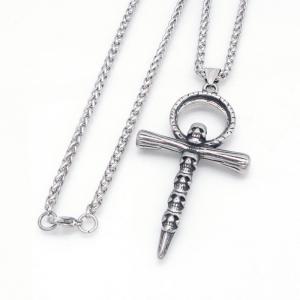 Stainless Steel Necklace - KN304834-GSD