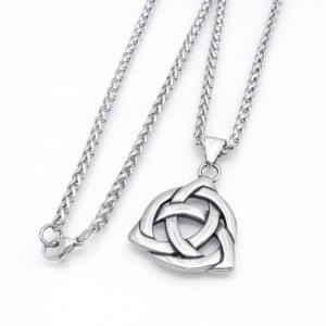 Stainless Steel Necklace - KN304837-GSD