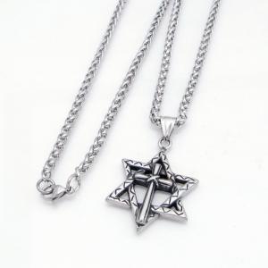 Stainless Steel Necklace - KN304838-GSD