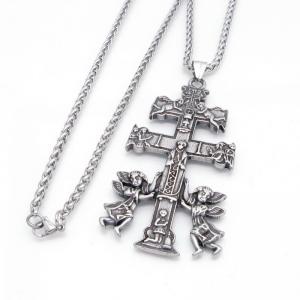 Stainless Steel Necklace - KN304855-GSD