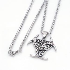 Stainless Steel Necklace - KN304857-GSD