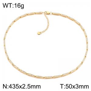 Stainless Steel Stone Necklace - KN304937-CAJY