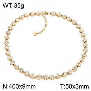 Stainless Steel Stone Necklace - KN304941-CAJY