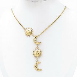 SS Gold-Plating Necklace - KN304981-HM